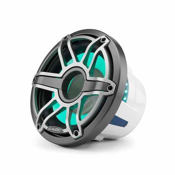 M6-10IB-S-GmTi-i-4 10" Marine Subwoofer Driver, Gunmetal and Titanium Sport Grille with RGB LED Lighting image number 6