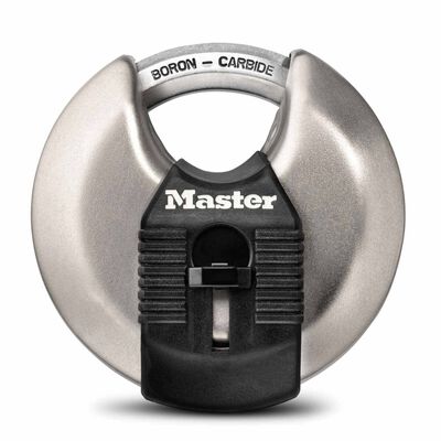2 3/4" Wide Magnum Stainless Steel Discus Padlock with Shrouded Shackle