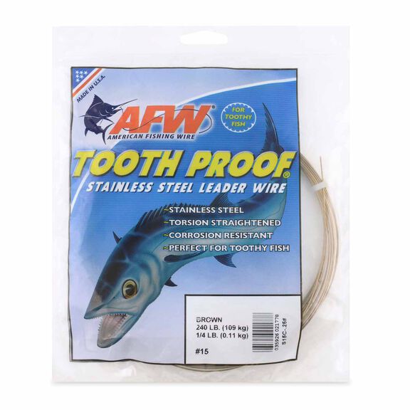 Tooth Proof Stainless Steel Single Strand Leader Wire image number 0