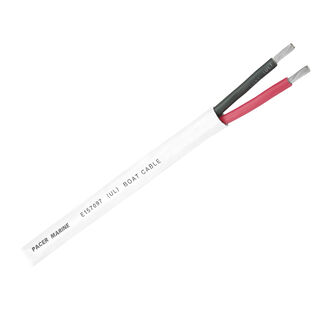 Tinned Copper Round Duplex Boat Cable, Red/Black