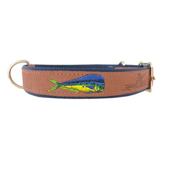 Dolphinfish Embroidered Dog Collar image number 0