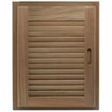 Right Hand Teak Louvered Door & Frame, 15" x 20" image number 1