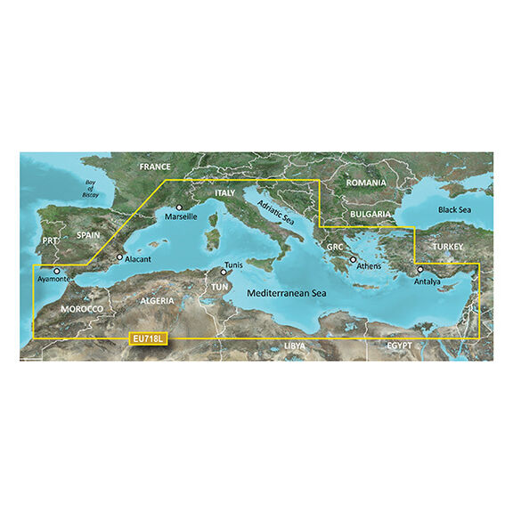 HXEU718 The Mediterranean Sea BlueChart g2 microSD/SD Card image number 0