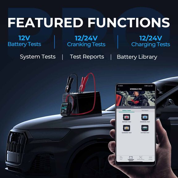12V Bluetooth Battery and 12V/24V System Tester image number 3