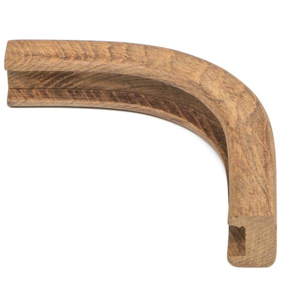Teak Bulkhead Molding, 1/2" Track Outside Corner, 1 3/16" x 5/8" image number 2