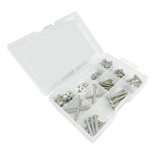 Phillips Pan Head Machine Screw Kit, 144 Piece, Stainless Steel