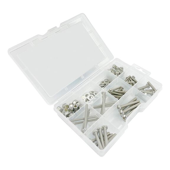 Phillips Pan Head Machine Screw Kit, 144 Piece, Stainless Steel image number 0