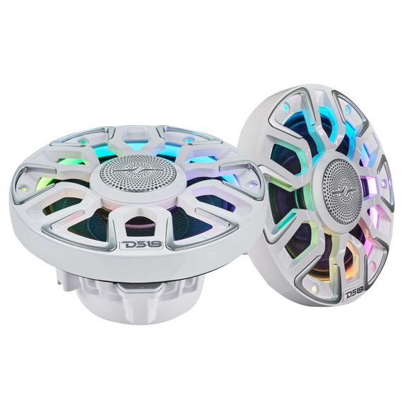 6.5&rdquo; Marine Coaxial Speaker With Kevlar Cone, Bullet Tweeter, Neodymium Magnet, and Digital LED Lights | 200W RMS 4-Ohm image number 1