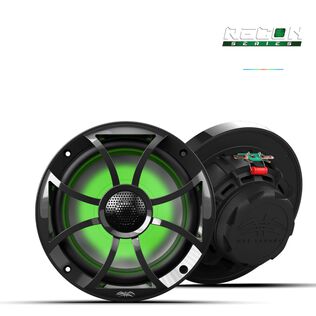 Wet Sounds RECON 6-BG RGB 6.5-inch High Output Component Style Coaxial Speakers with XS-Blak RGB Grilles
