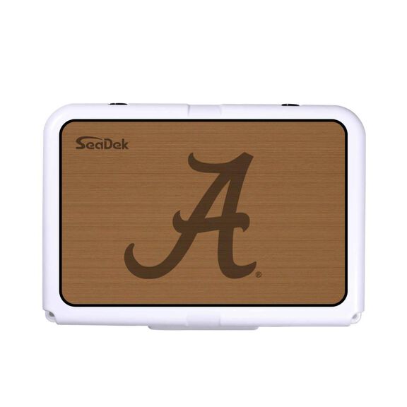 SeaDek Cooler Pad - Collegiate Collection - Fits RTIC 20 - Mocha / Black, University of Alabama image number 0
