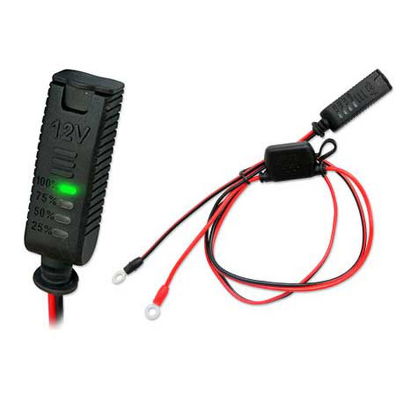 12V Eyelet Battery Charger Connector with Indicator image number 0