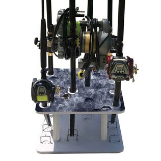 Reel Salty All Weather 10 Rod Storage Rack + 2 Bent Butt Rods