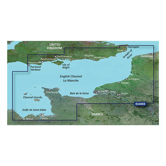 HXEU456 The Solent and Channel Islands BlueChart g2 microSD/SD Card image number 0