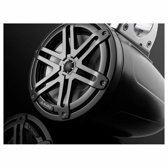 M3-770ETXv3-Sb-S-Gm 7.7" Enclosed Marine Coaxial Speaker System, Satin Black, Gunmetal Sport Grilles image number 2
