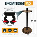 Walnut 16 Round Rod Rack - Steel Post image number 1