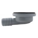 2" Drain, 95 Degree Floor Drain, Low Profile, 1" Hose Barb Brushed Finish image number 1