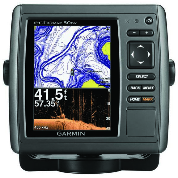 EchoMAP&trade; 50dv Fishfinder/GPS Combos, US Coastal charts, with Transducer (Transom mount HD-ID&trade; & DownV&uuml;) image number 0