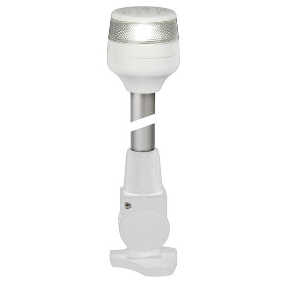Base Mount Fold-Down LED All-Round Navigation Pole Light, White Housing, 40", 2 Nautical Miles Visibility image number 0