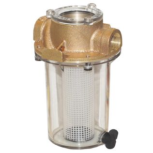 1-1/2" Raw Water Strainer with Plastic Basket