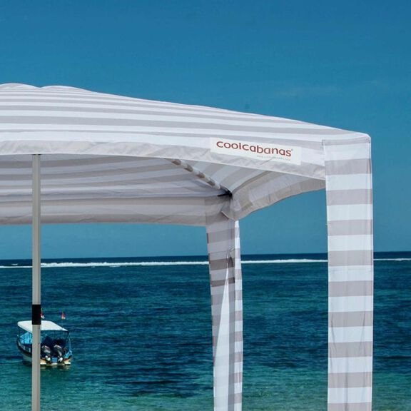 Cool Cabana 5 Beach Shade, Beige Stripes image number 1