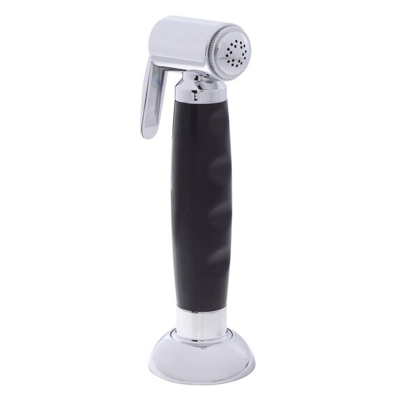 Deck-Mount Sprayer Hammer-Head Black Sprayer, 6' Black Rubber Hose, Elite Holder image number 0