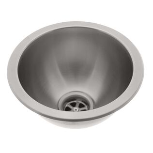 HalfSphere Sink Brushed Finish, 304 Stainless Steel, 2" Drain, SoundKOTE