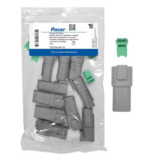 DT Deutsch Receptacle and Wedge Lock Kit, 4 Position, 10 Pack