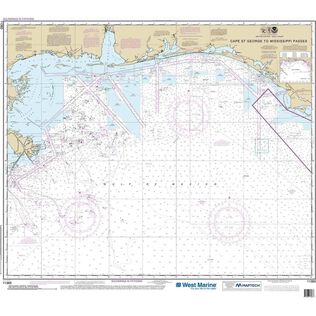 Maptech&reg; NOAA Recreational Waterproof Chart-Cape St. George to Mississippi Passes, 11360