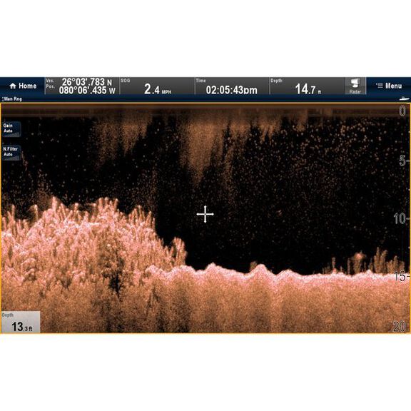 eS128 Multifunction Display with CHIRP DownVision Sonar and U.S. Lighthouse Vector Charts image number 1