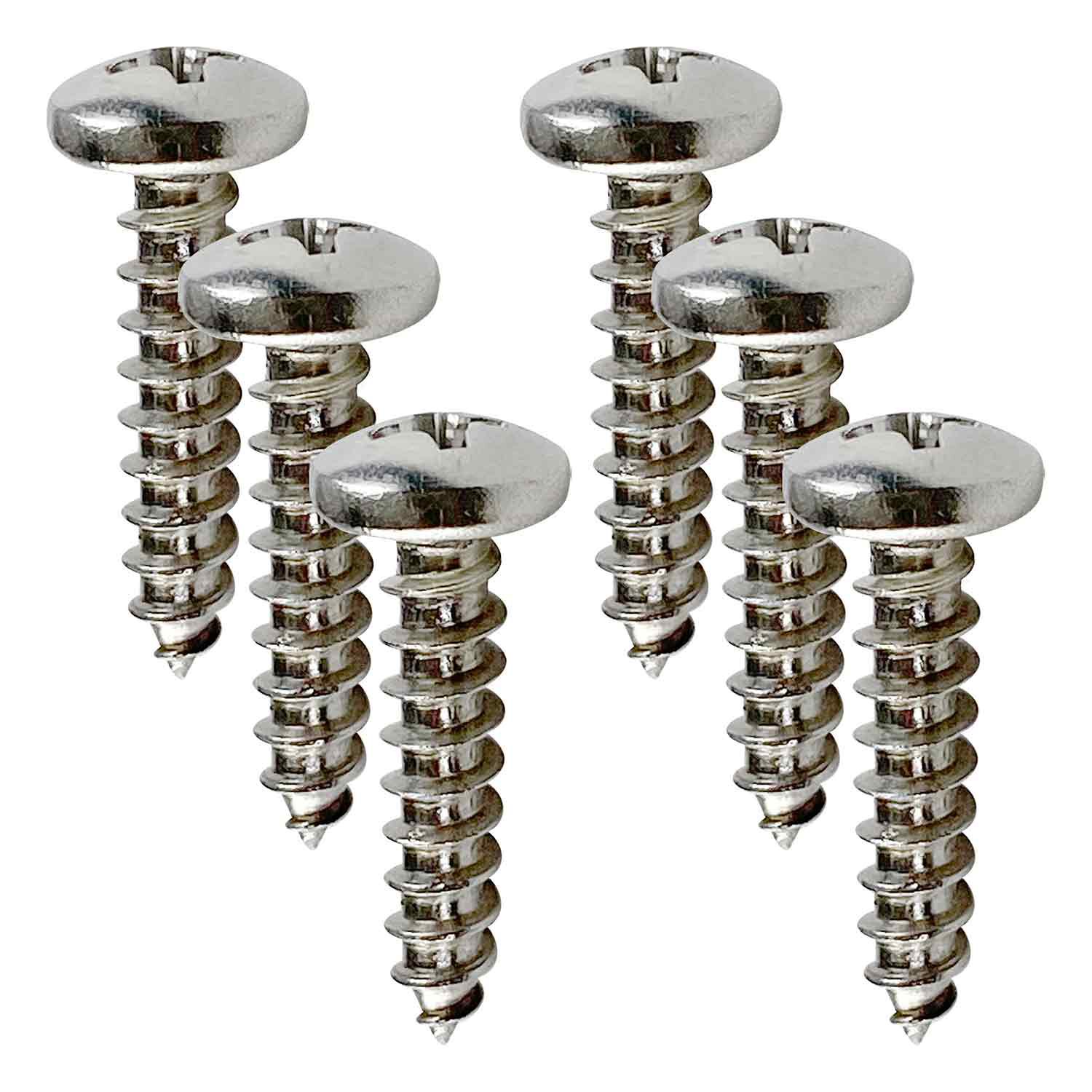 Phillips Pan Head Machine Screws, 6 Piece, Stainless Steel