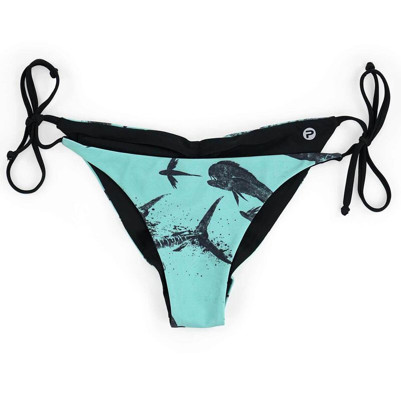 PELAGIC Women's Gyotaku Key West Reversible Tie Side Bikini Bottoms