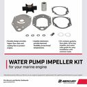 Mercury Water Pump Impeller Repair Kit 19453T2 for Mercury 50 and 60hp TwoStroke Outboards with Standard Gearcase image number 4