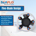 SEAFLO In-Line Blower, 12V 145 CFM 3" Marine Ventilation Fan image number 3