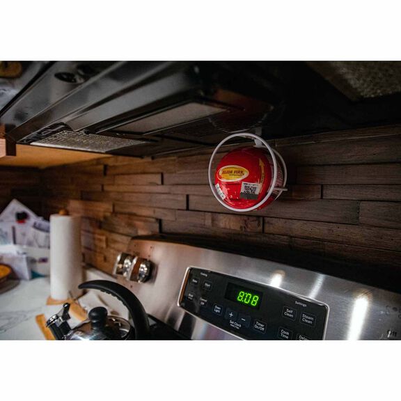 6" Elide Fire Ball Fire Extinguisher Industrial Box Package with Non-Closeable Mounting Bracket image number 2