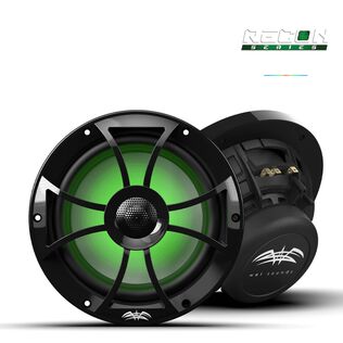 Wet Sounds RECON 8-BG RGB 8-inch High Output Component Style Coaxial Speakers with XS-Black RGB Grilles