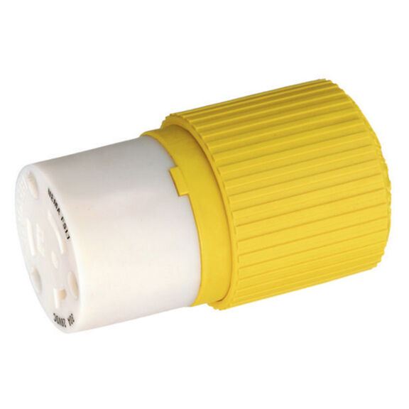 Hubbell Marine Trolling Motor Locking Connector, 24-32 VDC, Yellow image number 0