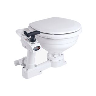 SEAFLO Manual Marine Toilet, Compact Hand Pump Flush Head for Boats & RVs