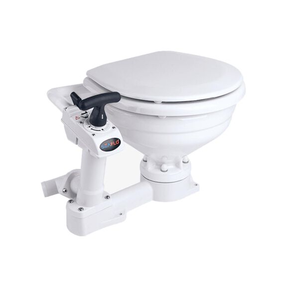 SEAFLO Manual Marine Toilet, Compact Hand Pump Flush Head for Boats & RVs image number 0