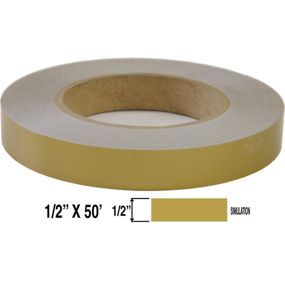 Premium 1/2" X 50' Single Pinstripe - Gold Metallic image number 3
