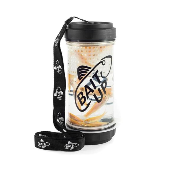Bait Up Live Bait Containerfor Fishing, Dual-Lid Design and Floating Basket Technology &ndash; Durable, Clear, Easy Access for Fishing Enthusiasts &ndash; Keep Bait Fresh and Accessible Clear 20oz image number 3