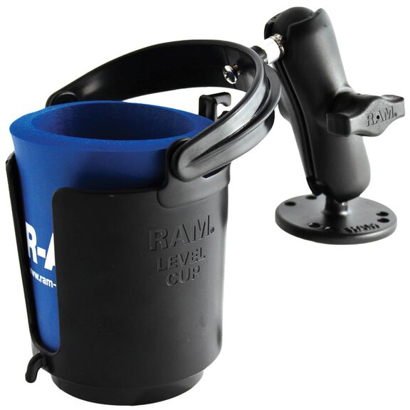 RAM Self-Leveling Cup Holder with 1" Ball & Cozy image number 0