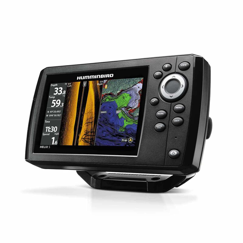 Helix 5 CHIRP SI GPS G2 Fishfinder/Chartplotter Combo with Transom Mount Transducer and UniMap Charts image number 2