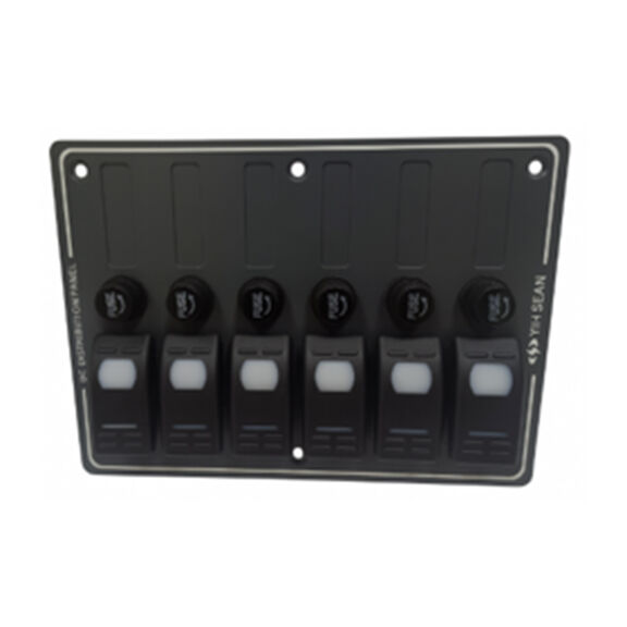 6 Position Water-Resistant Switch Panel with Fuses image number 2