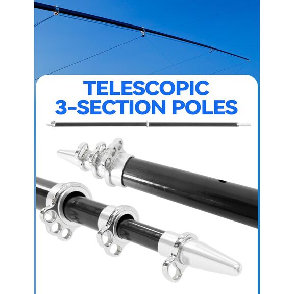 BLUEWING Carbon Fiber Outrigger Poles 22ft, 2 Pack image number 3