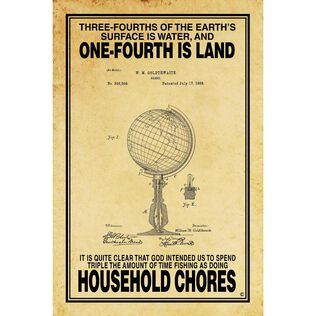 Three-Fourths of the Earth's Surface is Water Poster, Parchment