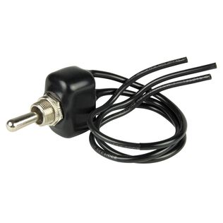Chrome Plated Toggle Switch, (On)/Off/(On), SPDT