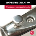Rail-Mount Flag Pole Socket for 7/8" - 1" Rails image number 6