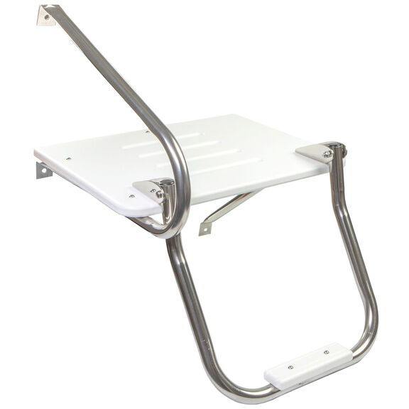 Poly Swim Platform with Ladder and Mounting Hardware for Boats with Outboard Motor image number 0