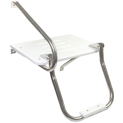 Poly Swim Platform with Ladder and Mounting Hardware for Boats with Outboard Motor