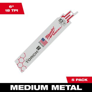 6" 18 TPI THE TORCH&trade; SAWZALL&reg; Blades, 5 Pack